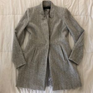 Zara Basic grey tweed coat